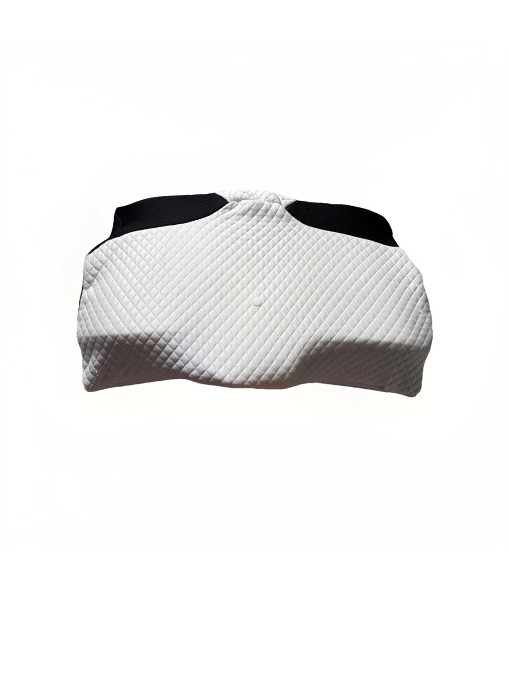 Contour Quilted Memory Foam Pillow in White with Black Accents - Picture 2 of 2
